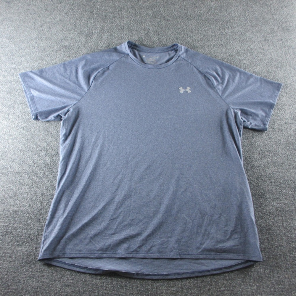 Under Armour Tech Tee Shirt Mens‎ 2XL Blue Short Sleeve Athletic Running Gym